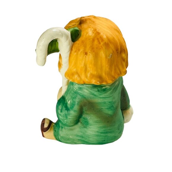 Lefton Shepherd Boy Girl Sheep Staff Figurine Christmas Holy Vintage Hand Paint - Picture 3 of 7